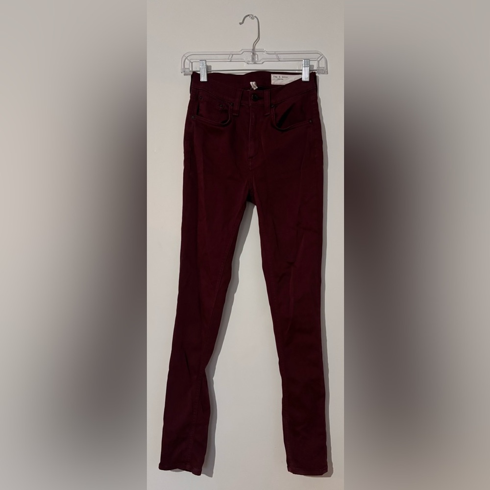 rag & bone Burgundy Skinny Jeans